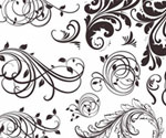 Vintage Floral Elements Vector Set