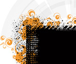 Grungy isolated banner