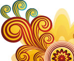 Banner with Flower