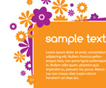 Banner With Flowers Vector Graphic