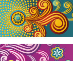 Beautiful Banners Vector Graphic