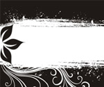 Black and white banner