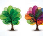 Blooming Trees Vector Graphic