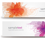 Blossom Banners Vector Graphic