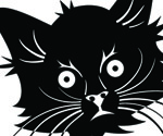 BLACK CAT HEAD FREE VECTOR