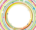 Colorful circle banner background