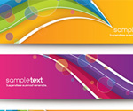 Colorful Abstract Banners Vector