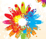 Colorful Summer Flower Vector Graph