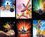 disco vertical banners vector pack