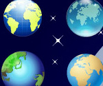 Earth Globe Icons Set