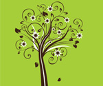 Floral Tree Vector Graphic