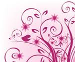 Floral Violet Vector Graphic