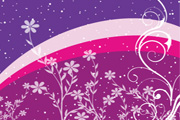 flower design in PP Blue Background