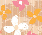 Flower Wall Vector Graphic
