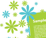 Flowery Banner Vector Graphic
