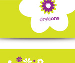 Flowery Business Card Vector Graphi