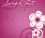 Flowery Design Vector Graphic