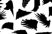 Free Wings Silhouettes