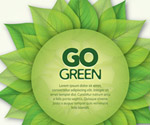Go Green Poster Vector Graphic