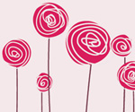 Growing Flowers Vector Graphic