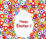 Happy Easter Colorful Background