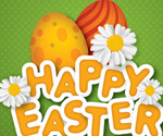 Happy Easter Background Vector Grap