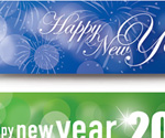 Happy New Year Banners Vector Graph