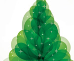 Merry Christmas Tree Vector Graphic