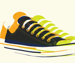 Pop Art Sneakers Vector Graphic