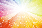 Rainbow shapes design Vector Backgr