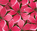 Red Vector Flower Pattern