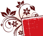 Red Grungy Frame Vector Graphic