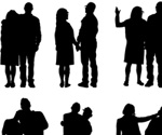 couple silhouette clipart