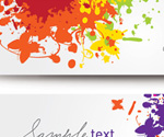 Splashed Banners Vector Graphic