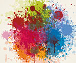 Splashed Colors Vector Graphic
