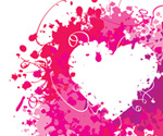 Splashed Heart Vector Graphic