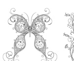 Free vector butterfly and flower