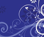 Swirls on Blue