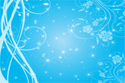 Swirly Blue Stars Free Vector