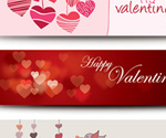 Valentines Banners Vector Graphic