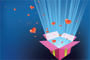 Love Present Card Vector