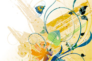 vector watercolor floral background