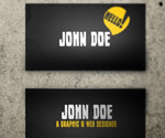 Yellow and Black Business Card