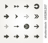 arrow sign icon set.