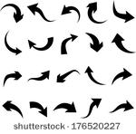vector illustration of curved...