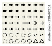 set of black universal arrows....
