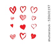 hand drawn hearts. design...
