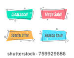 flat linear promotion ribbon...