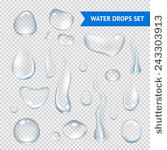 pure clear water drops...