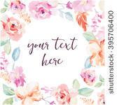 hand painted vector watercolor...